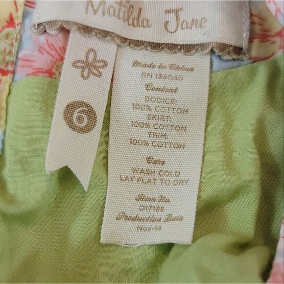 Matilda Jane Floral Daisy Charm Dress Lace Detail Size 6 - Picture 4 of 10